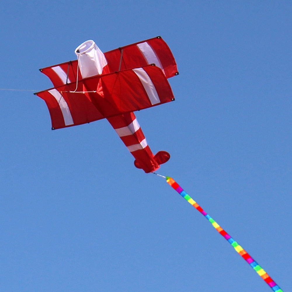 3D Single Line Red Plane Kite